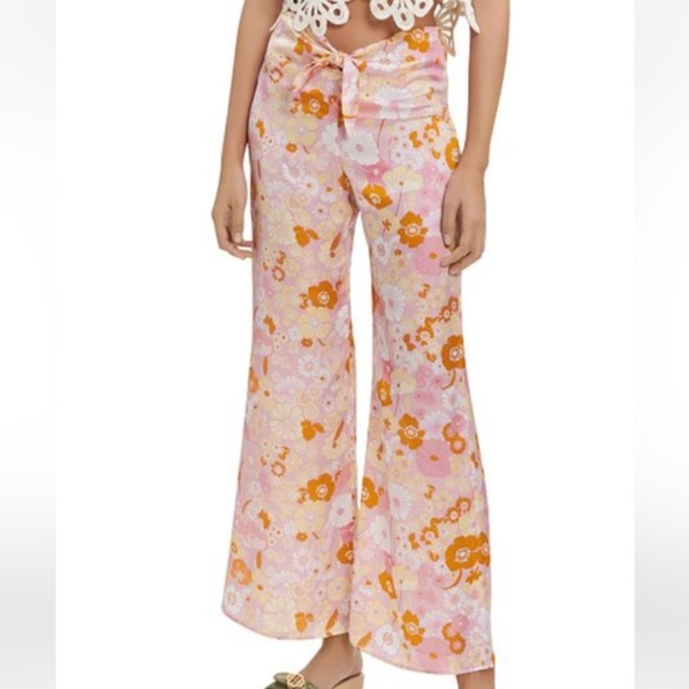 Maje Pisella tie waist pant size 38 NWT